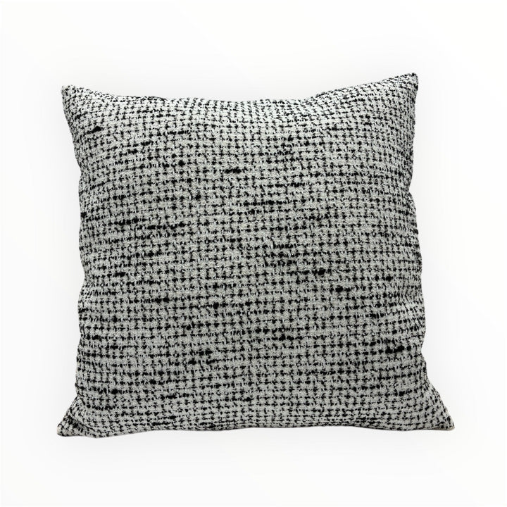 Oreo Pillow Cover with textured black and white design