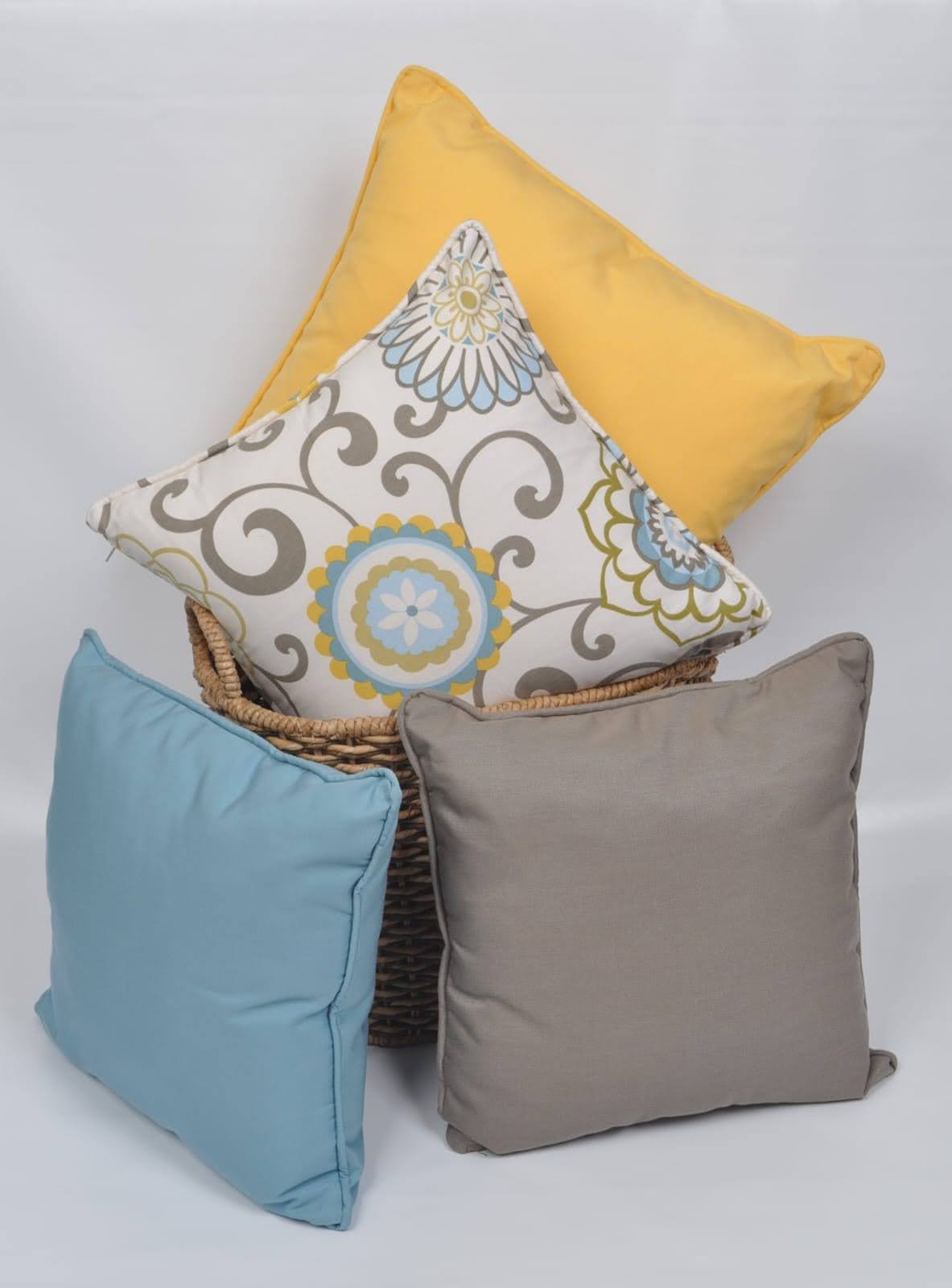 Pom Pom Swirly Floral print pillow cover