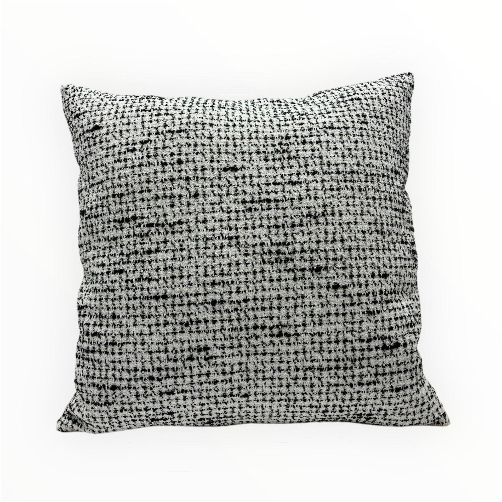 Oreo Pillow Cover with textured black and white design