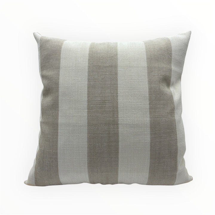 beige striped pillow cover