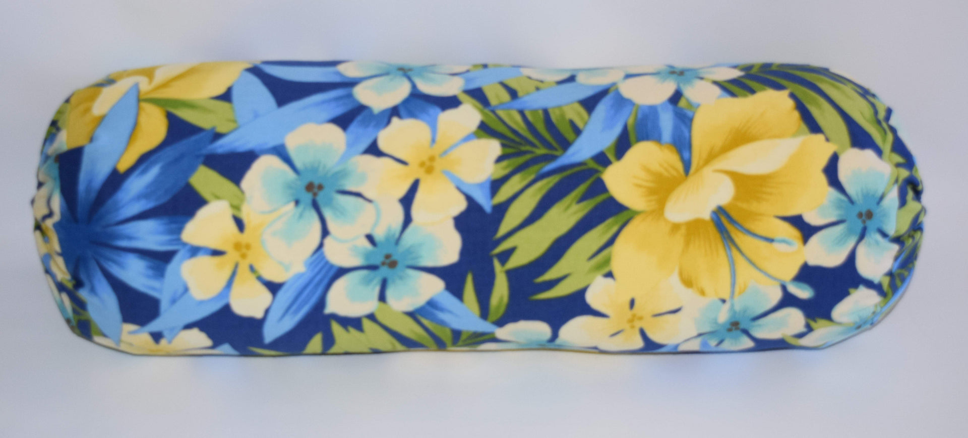 powder blue patterned bolster pillow cover 